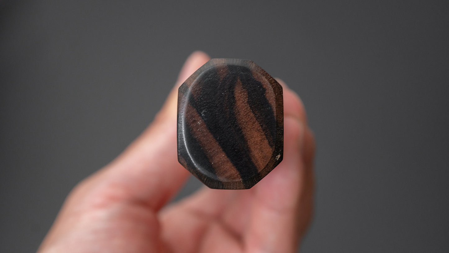 Hitohira Togashi Blue #2 Kurouchi Kiritsuke Gyuto 210 mm kersenhouten handvat (ebbenhouten uiteinde)