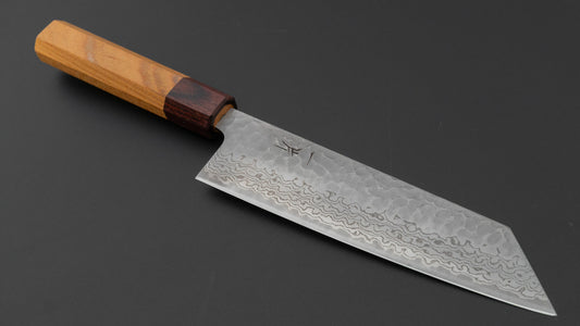 Hitohira Futana S3 Tsuchime Damascus Bunka 170mm Keyaki Zelkova Handle
