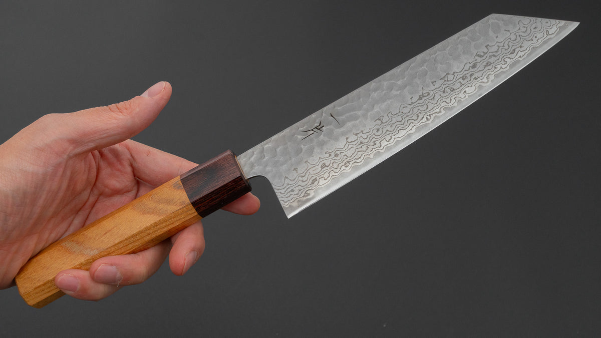Hitohira Futana S3 Tsuchime Damascus Bunka 170mm Keyaki Zelkova Handle