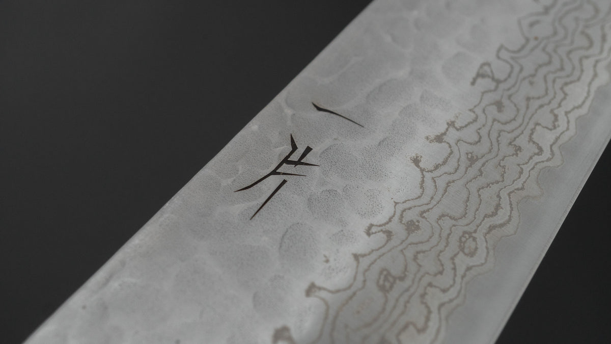 Hitohira Futana S3 Tsuchime Damascus Bunka 170mm Keyaki Zelkova Handle