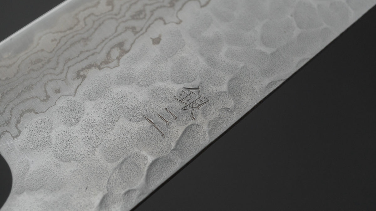 Hitohira Futana S3 Tsuchime Damascus Bunka 170mm Keyaki Zelkova Handle