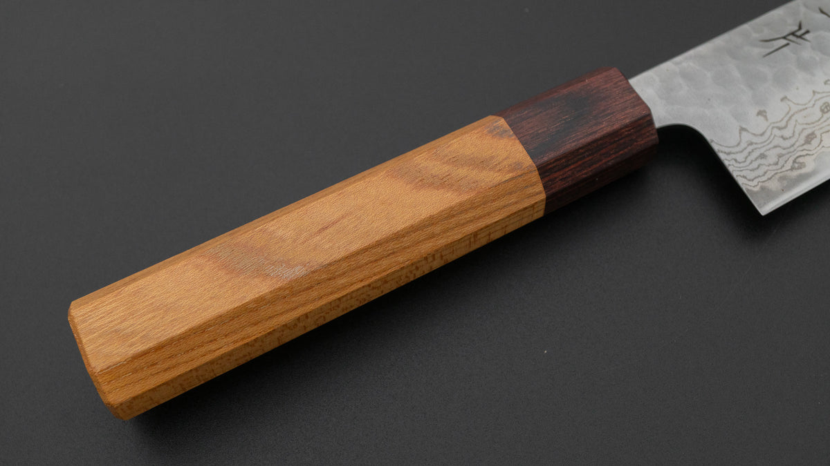 Hitohira Futana S3 Tsuchime Damascus Bunka 170mm Keyaki Zelkova Handle