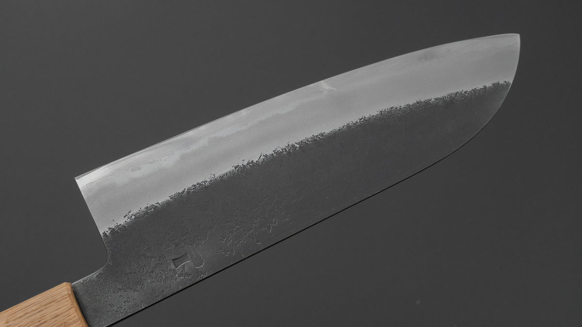 Hitohira Hinode Nashiji White #2 Stainless Clad Santoku 180mm Wenge Handle