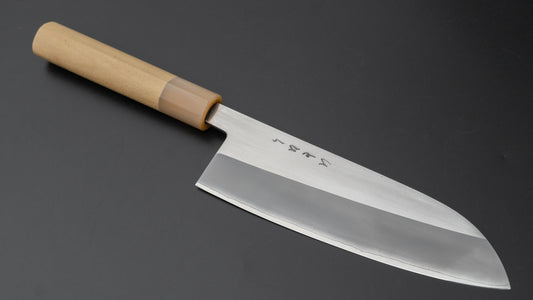 Hitohira TD SLD Migaki Santoku 165 mm Ho houten handvat (D-vorm)