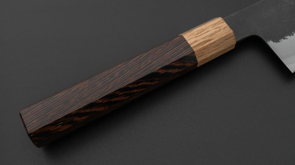 Hitohira Hinode Nashiji White #2 Stainless Clad Santoku 180mm Wenge Handle