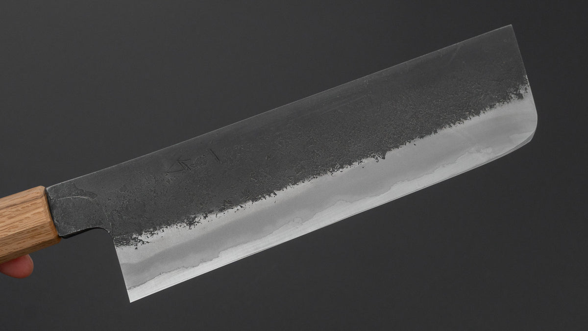 Hitohira Hinode Nashiji White #2 Stainless Clad Nakiri 180mm Wenge Handle