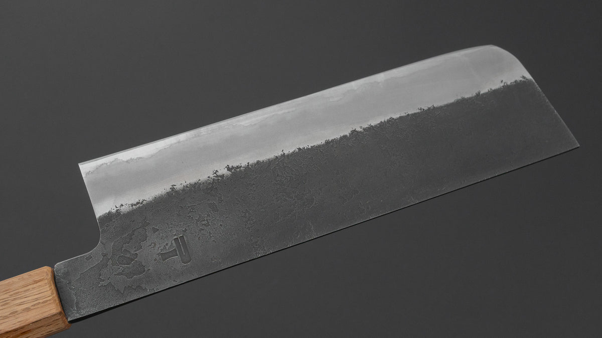 Hitohira Hinode Nashiji White #2 Stainless Clad Nakiri 180mm Wenge Handle