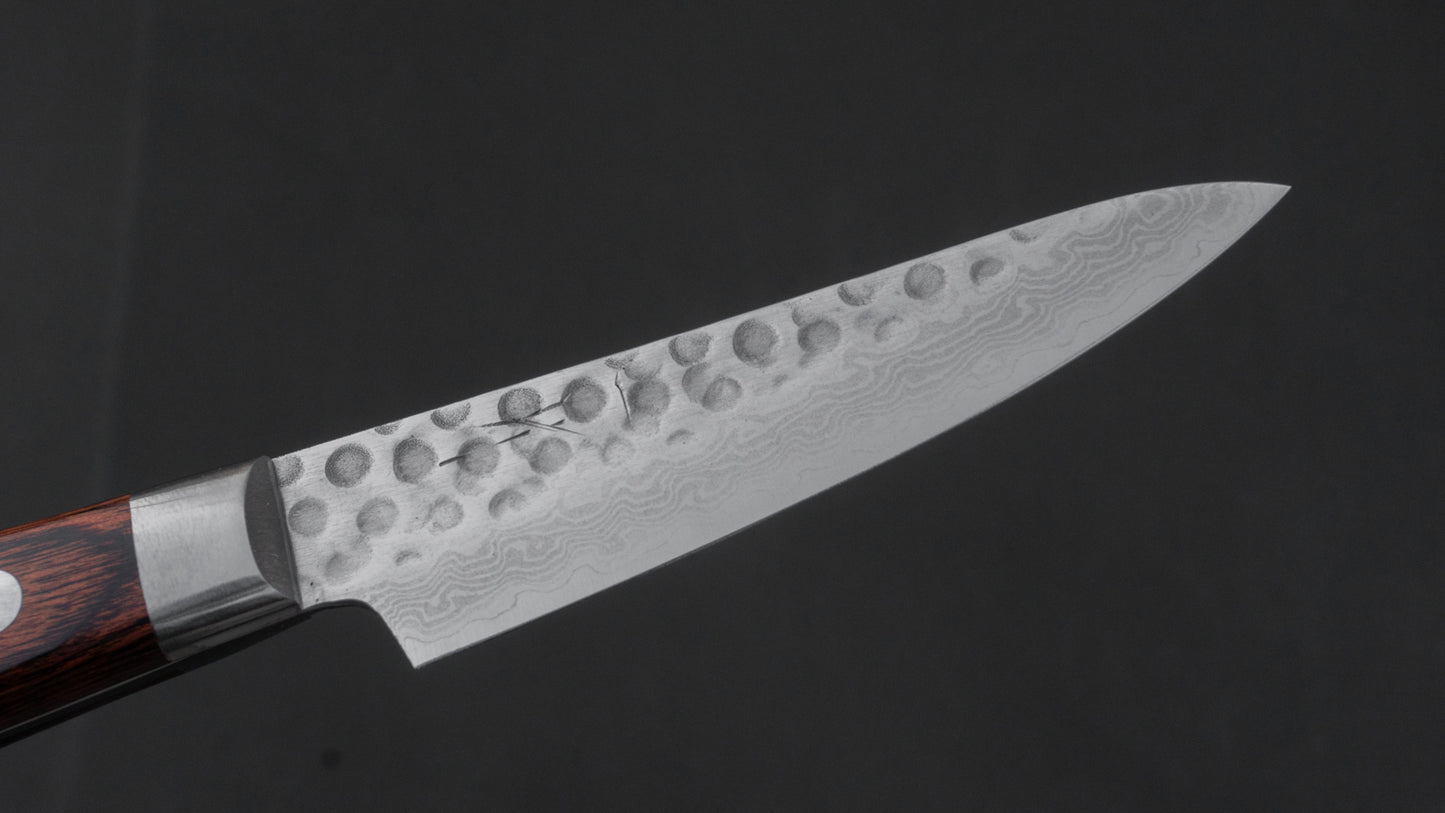 Hitohira HG Tsuchime Damascus Paring 85mm Imitation Mahogany Handle