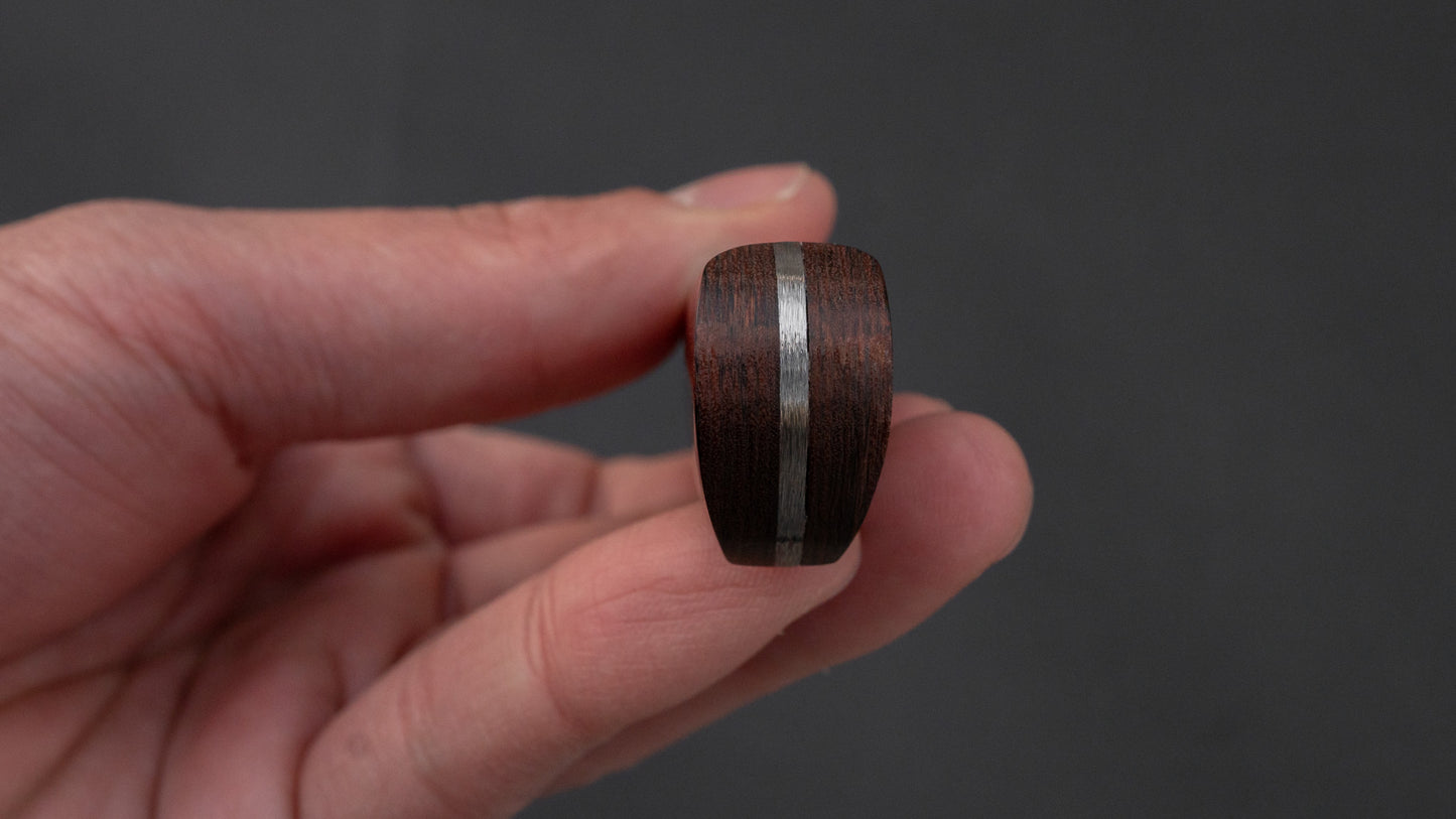 Hitohira HG Tsuchime Damascus Paring 85mm Imitation Mahogany Handle