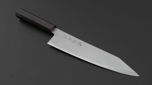 Hitohira Imojiya TH Blue Super Kiritsuke Gyuto 210mm Ebony Handle