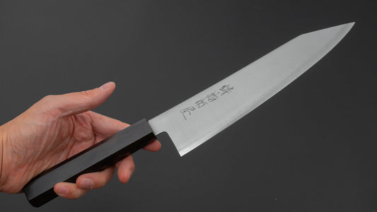Hitohira Imojiya TH Blue Super Kiritsuke Gyuto 210mm Ebony Handle
