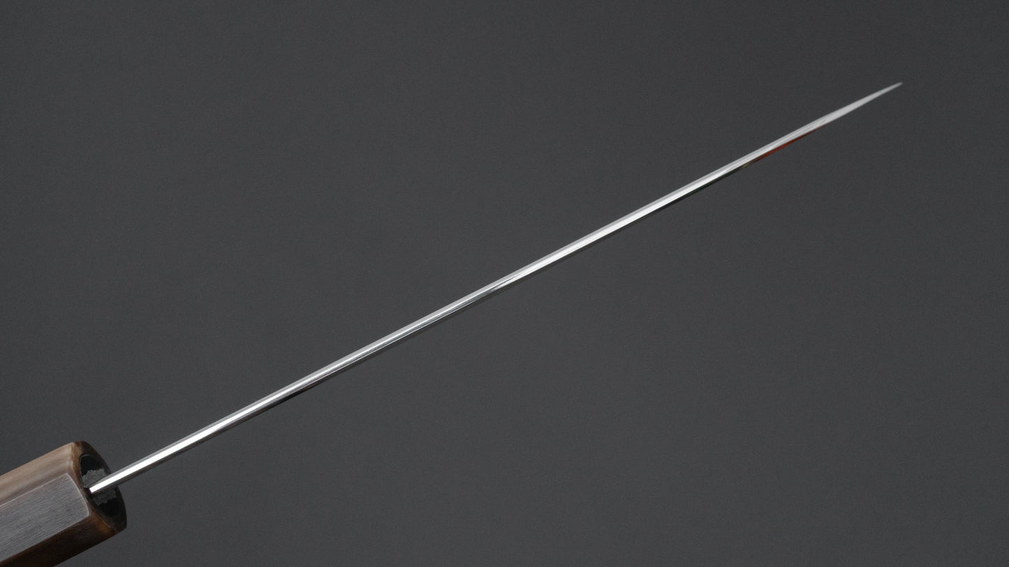 Hitohira Kikuchiyo Rou Silver #3 Fully Mirror Polished Santoku Ebony Handle