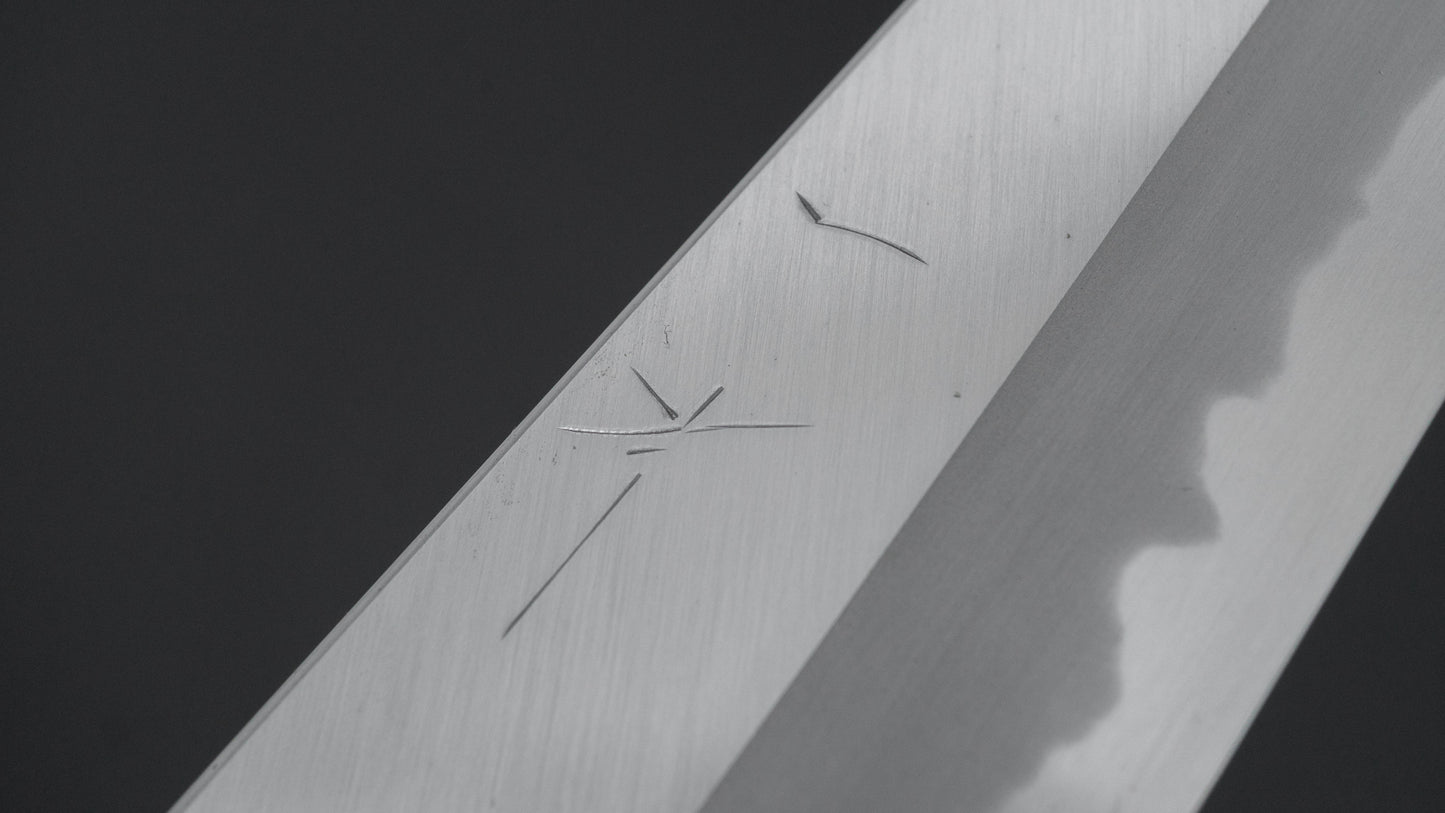 Hitohira Tanaka Kyuzo Blue #1 Migaki Gyuto 210mm Taihei Makassar Ebony Handle