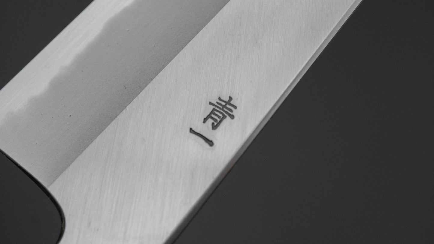 Hitohira Tanaka Kyuzo Blauw #1 Migaki Gyuto 210 mm Taihei Makassar ebbenhouten handvat 