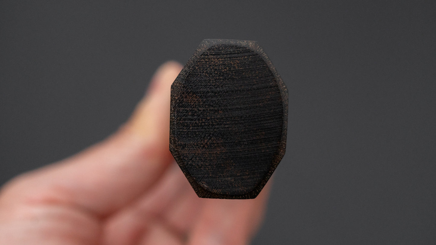 Hitohira Tanaka Kyuzo Blauw #1 Migaki Gyuto 210 mm Taihei Makassar ebbenhouten handvat 