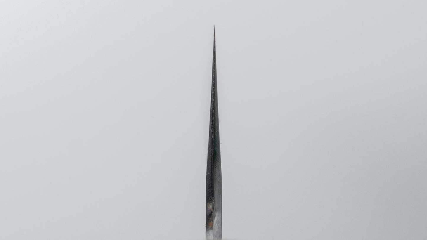 Hitohira Tanaka Kyuzo Blauw #1 Migaki Gyuto 210 mm Taihei Makassar ebbenhouten handvat 