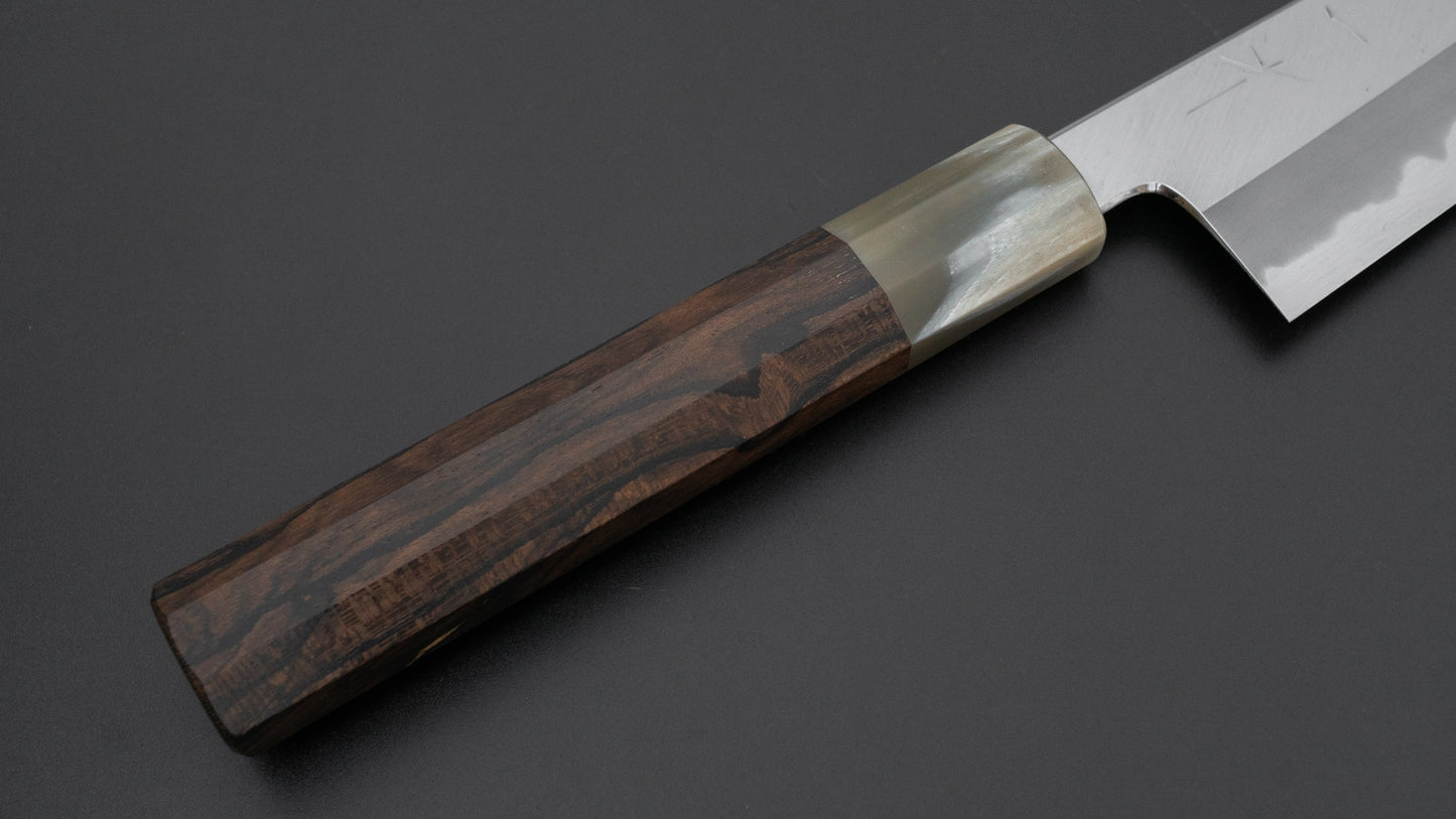 Hitohira Tanaka Kyuzo Blue #1 Migaki Gyuto 210mm Taihei Makassar Ebony Handle