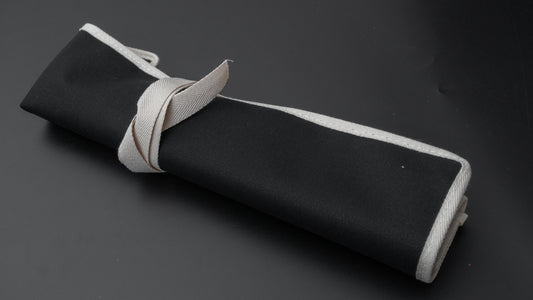 Hitohira 4 Pockets Canvas Knife Roll Black