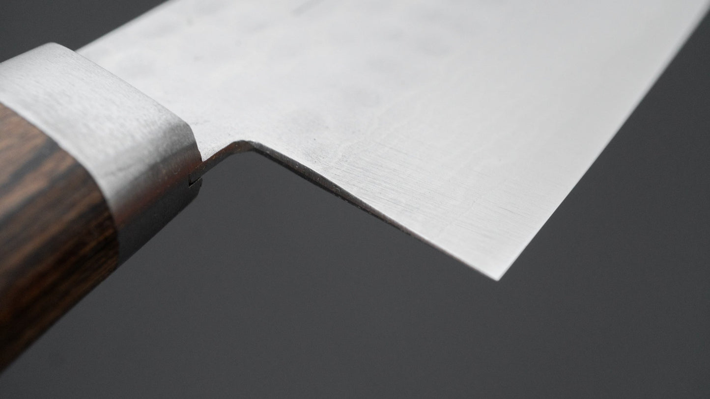 Hitohira NM V10 Tsuchime Damascus Santoku 170 mm imitatie mahoniehouten handvat