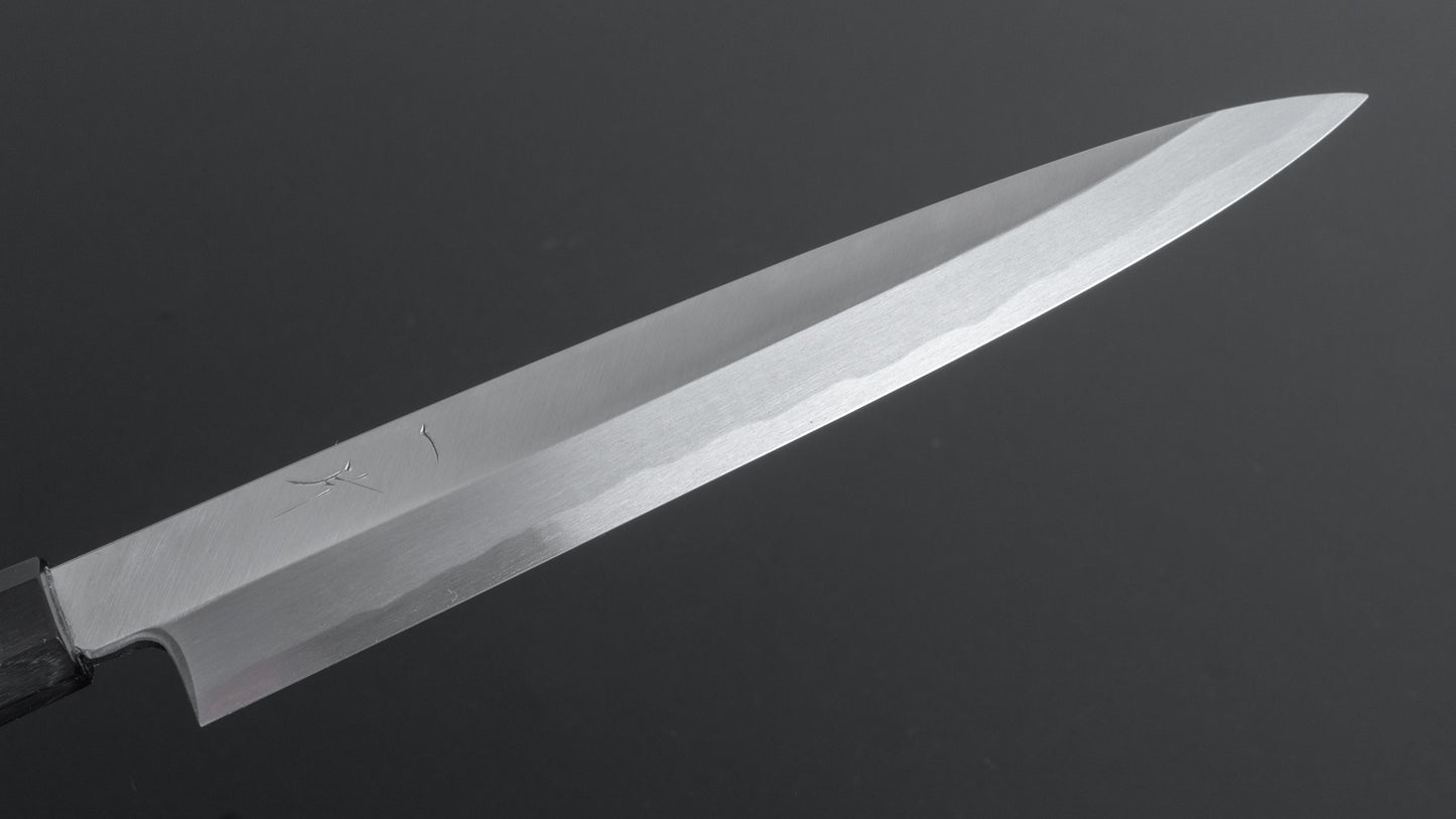 Hitohira Kikuchiyo Manzo Blue #2 Yanagiba 210 mm ebbenhouten handvat (Saya)