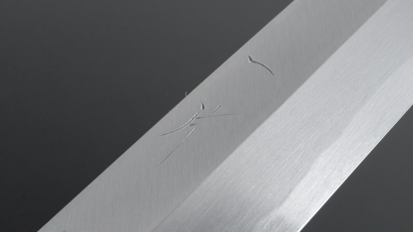 Hitohira Kikuchiyo Manzo Blue #2 Yanagiba 210 mm ebbenhouten handvat (Saya)