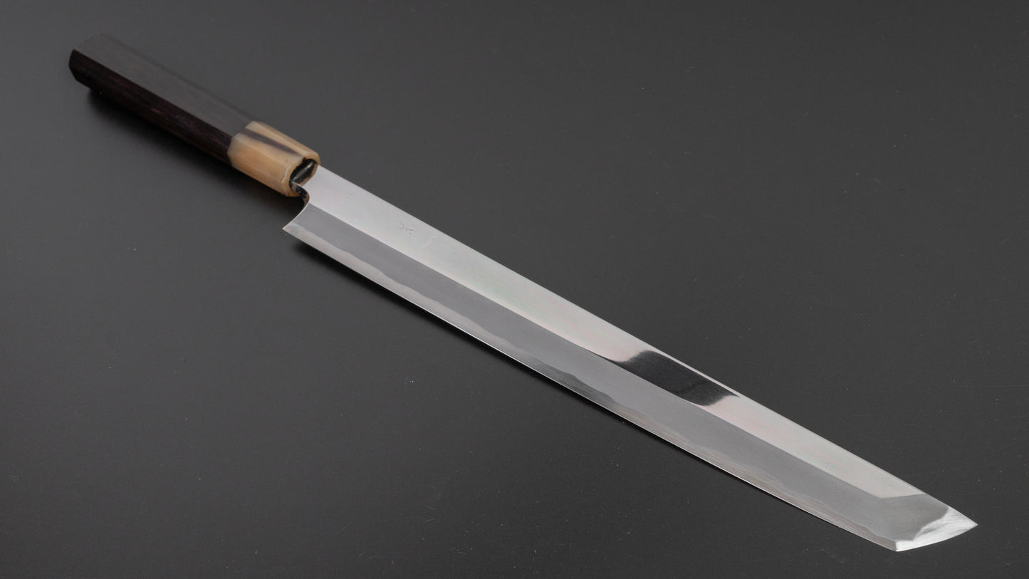 Hitohira Togashi Wit #1 Yanagi Sakimaru 300 mm ebbenhouten handvat (spiegel gepolijst / Saya)