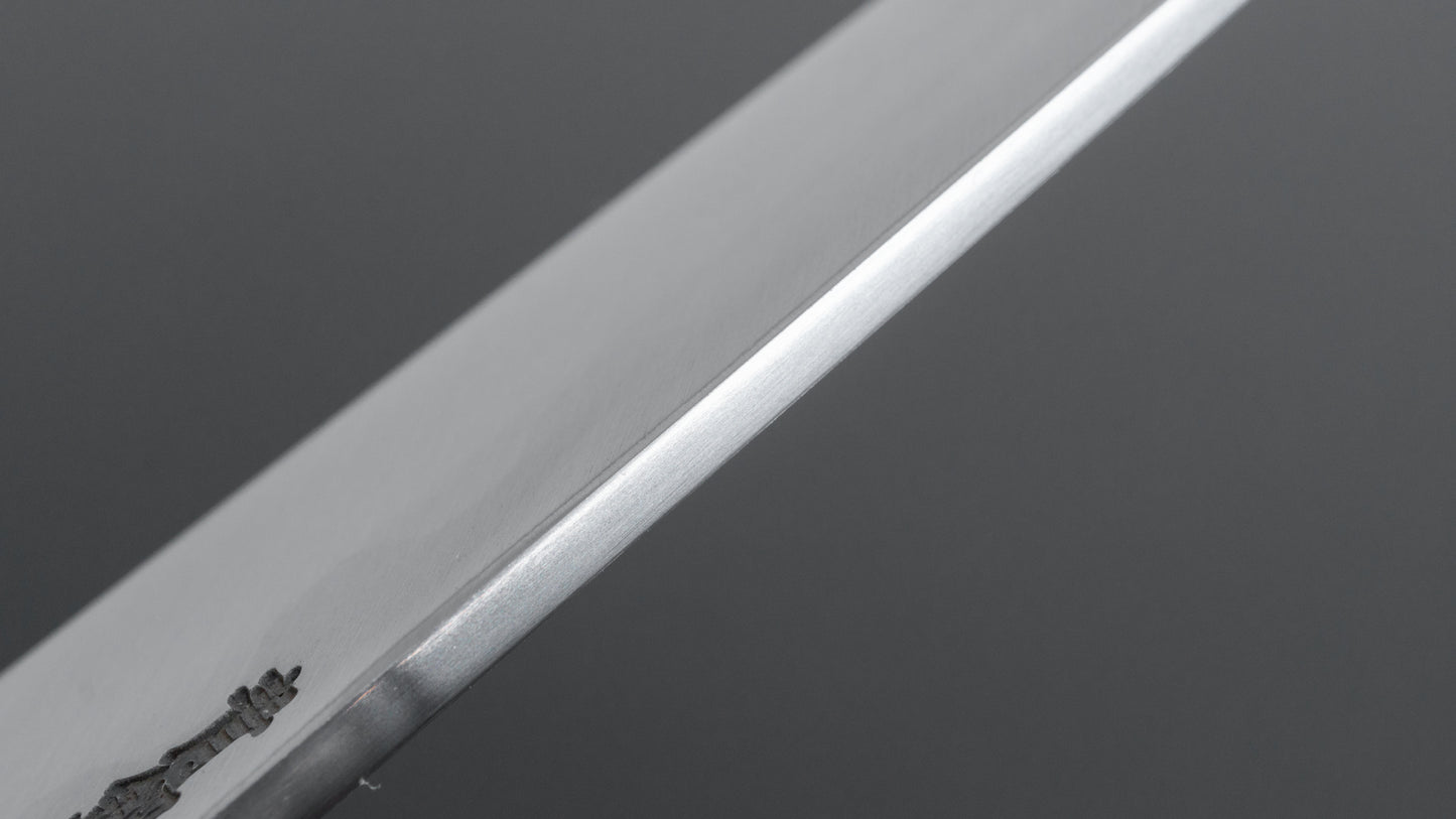 Hitohira Kikuchiyo Manzo Blue #2 Yanagiba 210 mm ebbenhouten handvat (Saya)