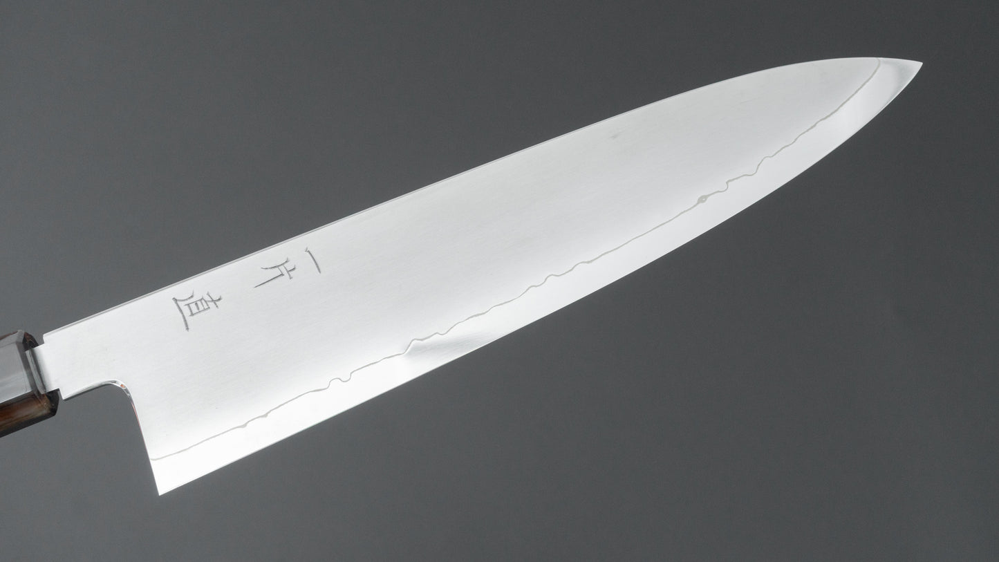 Hitohira Nao SG2 Kasumi Gyuto 240 mm ebbenhouten handvat