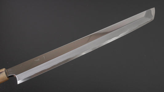 Hitohira Togashi White #1 Yanagi Sakimaru 300mm Ebony Handle (Mirror Polished/ Saya)