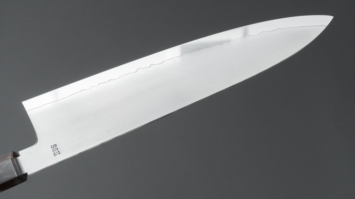 Hitohira Nao SG2 Kasumi Gyuto 240 mm ebbenhouten handvat