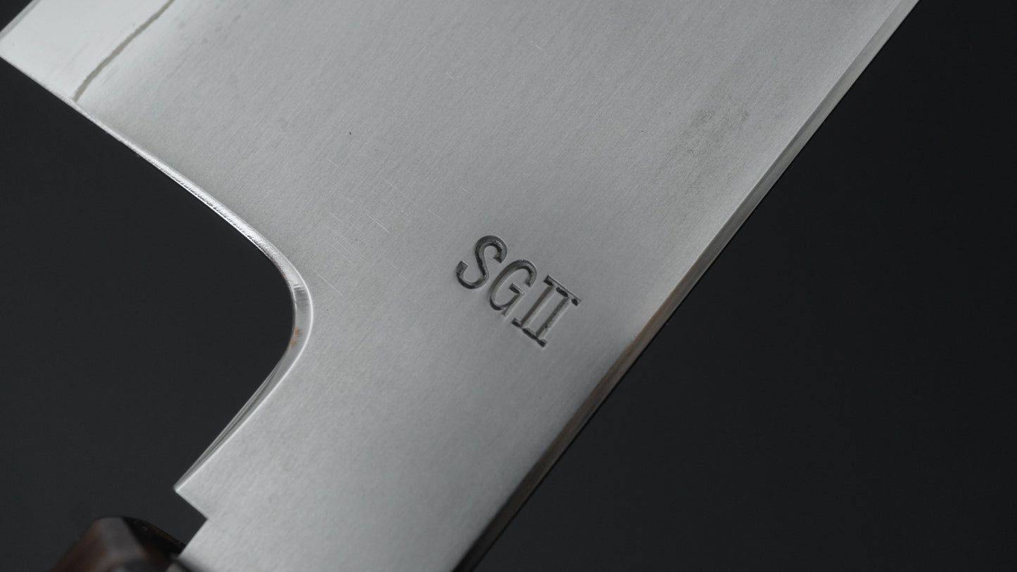 Hitohira Nao SG2 Kasumi Gyuto 240 mm ebbenhouten handvat