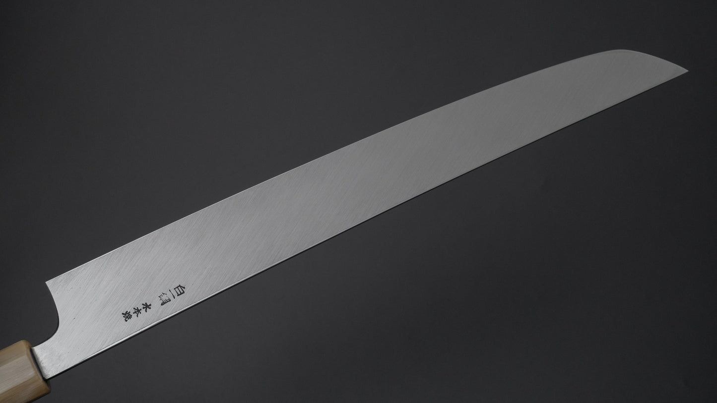 Hitohira Togashi White #1 Mizu Honyaki Yanagi Sakimaru 330mm Ziricote Handle (Saya)