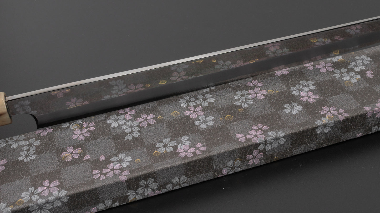 Hitohira Togashi Wit #1 Yanagi Sakimaru 300 mm ebbenhouten handvat (spiegel gepolijst / Saya)
