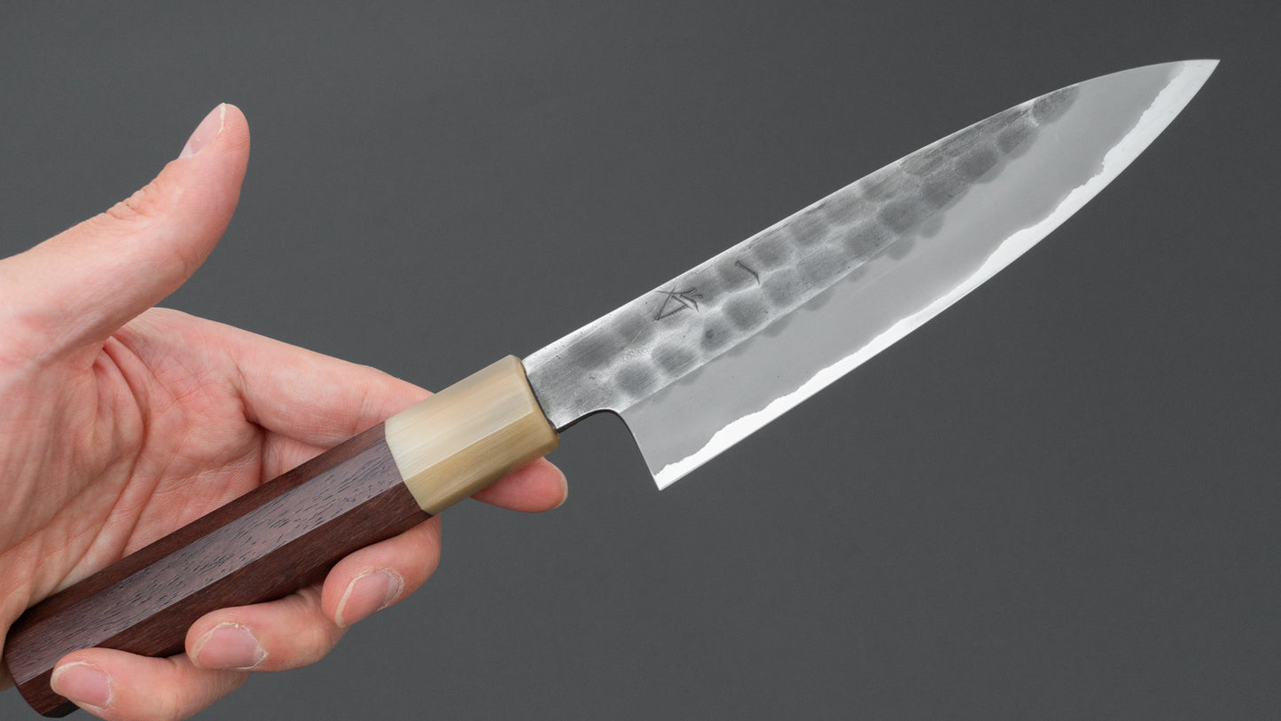 Hitohira Hinode Tsuchime Wit #2 Roestvrijstalen Petty 135mm Taihei Houten Handvat