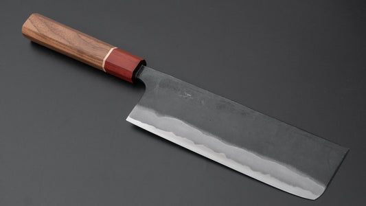 Hitohira Tosa Kurouchi Blue #2 Nakiri 170mm Walnut Handle (Rengas Ferrule)