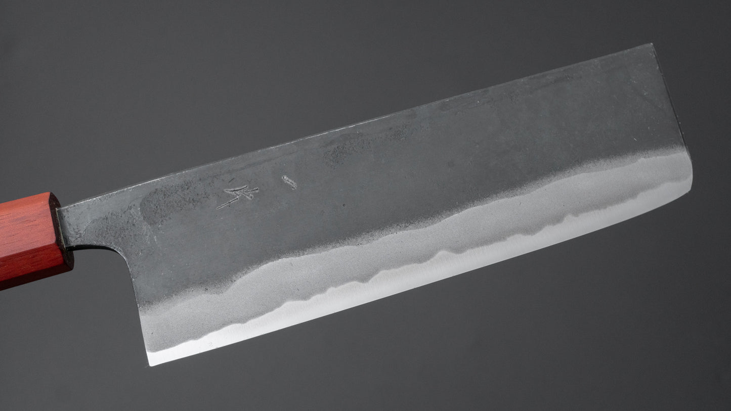 Hitohira Tosa Kurouchi Blue #2 Nakiri 170mm Walnut Handle (Rengas Ferrule)