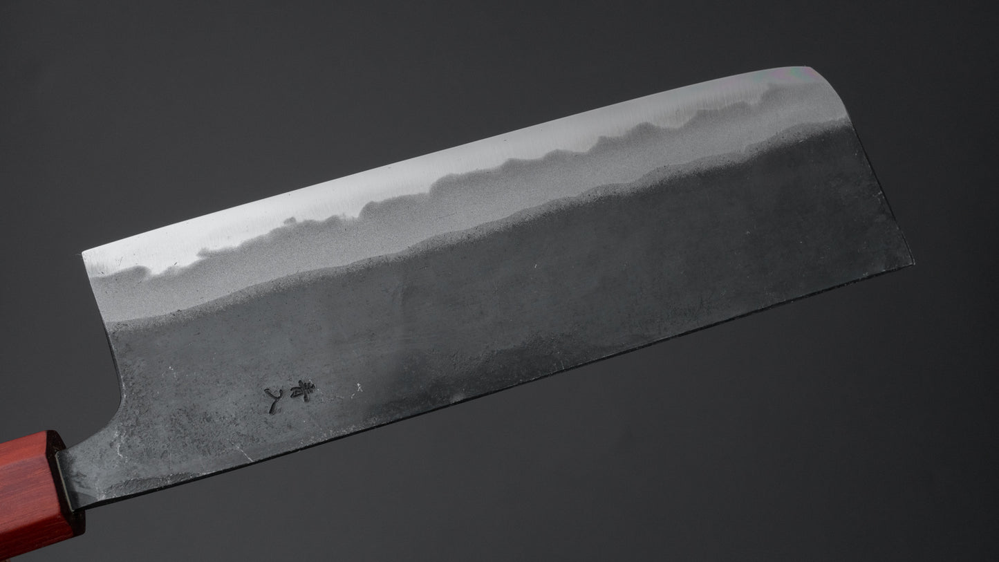 Hitohira Tosa Kurouchi Blue #2 Nakiri 170mm Walnut Handle (Rengas Ferrule)