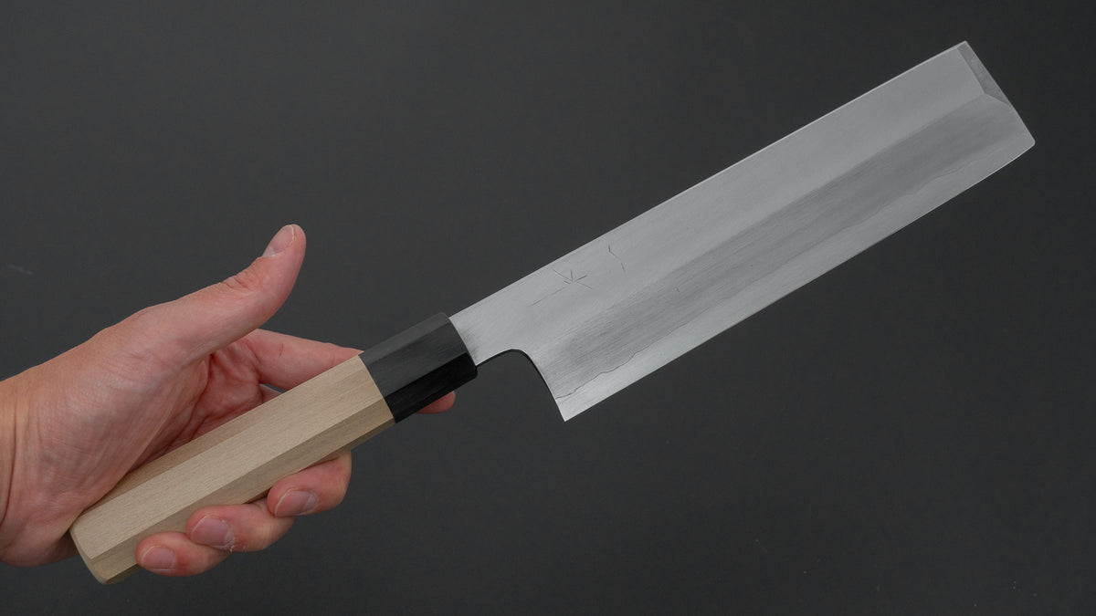 Hitohira Nakagawa Mosuke Silver #3 Usuba 225mm Ho Wood Handle (Saya)