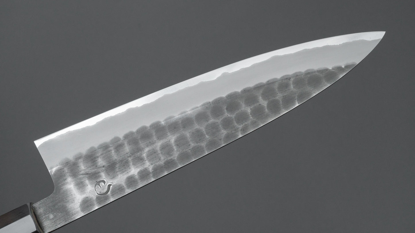 Hitohira Hinode Tsuchime Wit #2 Roestvrijstalen Gyuto 210mm Taihei Palissander Handvat