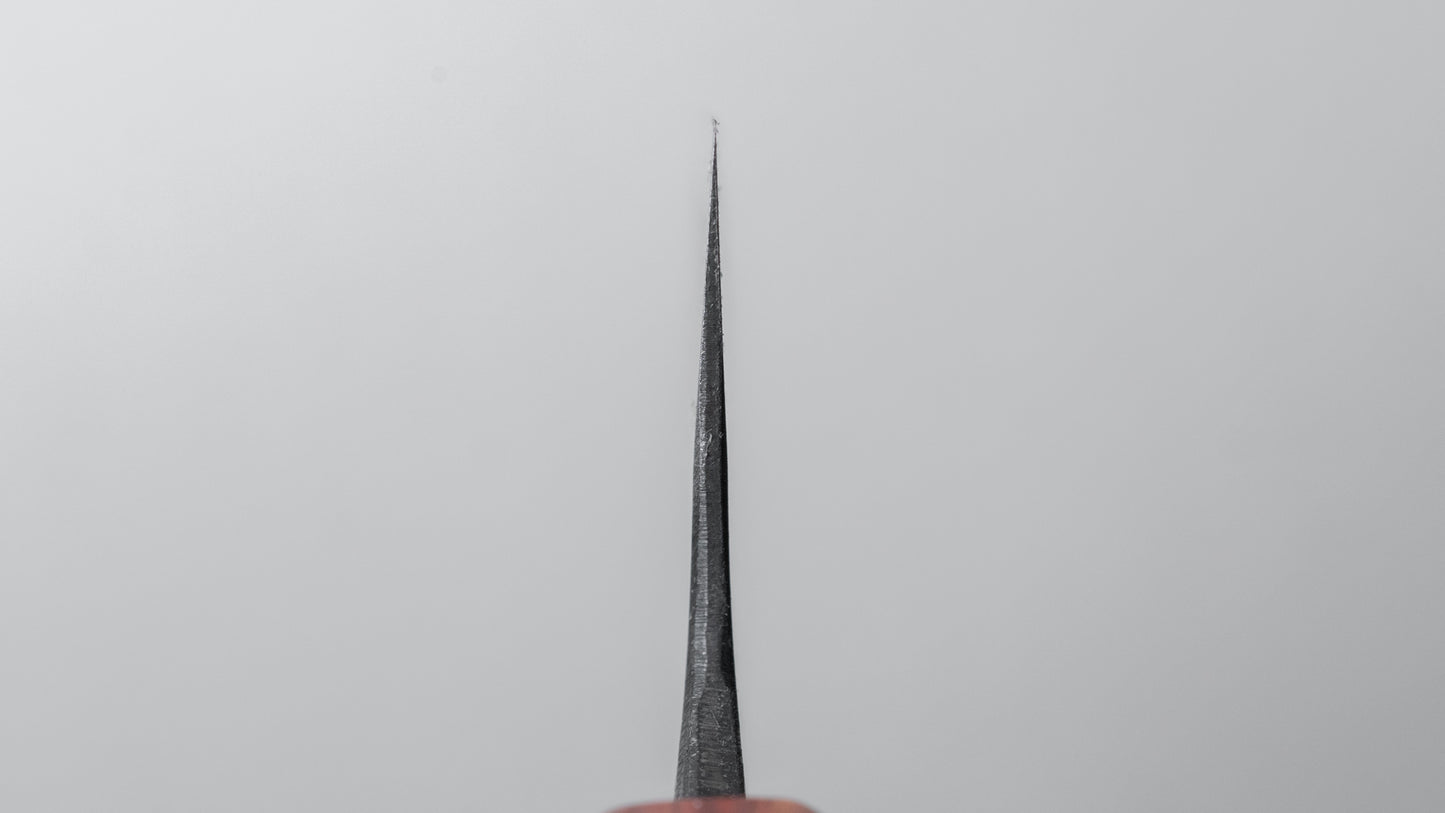 Hitohira Tosa Kurouchi Blue #2 Santoku 170 mm walnoot handvat (Rengas ferrule)