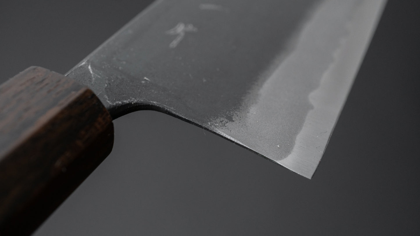 Hitohira Tosa Kurouchi Blue #2 Nakiri 170mm Walnut Handle (Ziricote Ferrule)