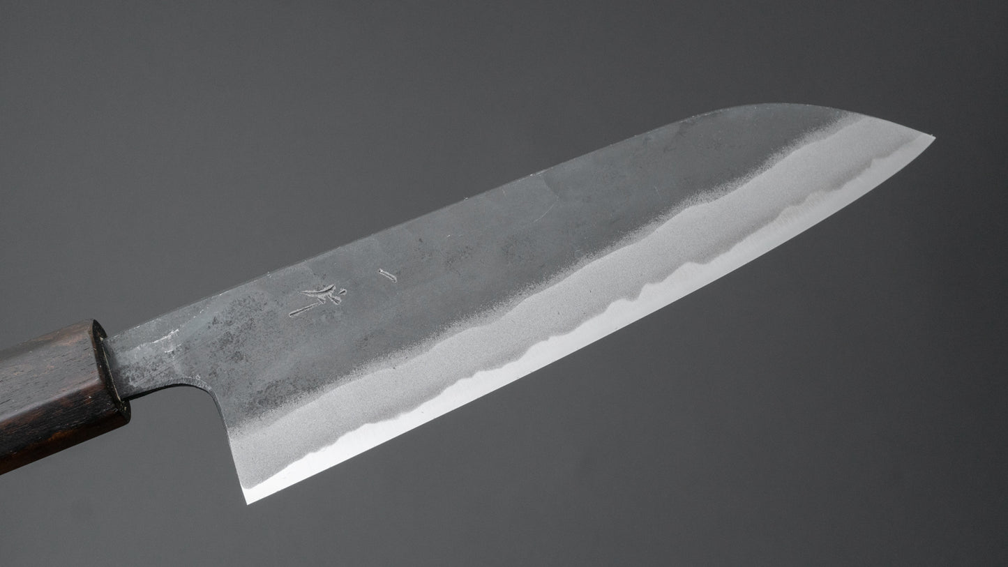 Hitohira Tosa Kurouchi Blue #2 Santoku 170mm Walnut Handle (Ziricote Ferrule)