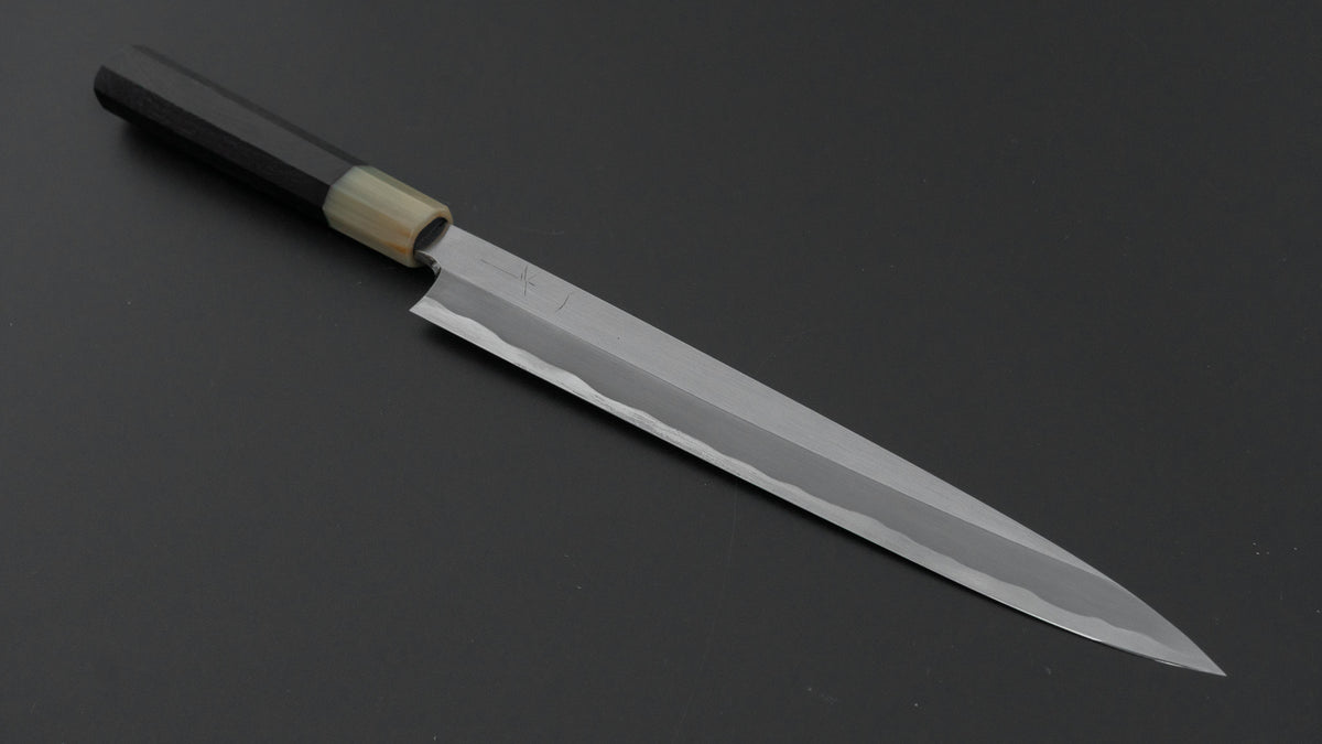 Hitohira Togashi White #1 Tachi Yanagiba 240mm Ebony Handle (Saya)