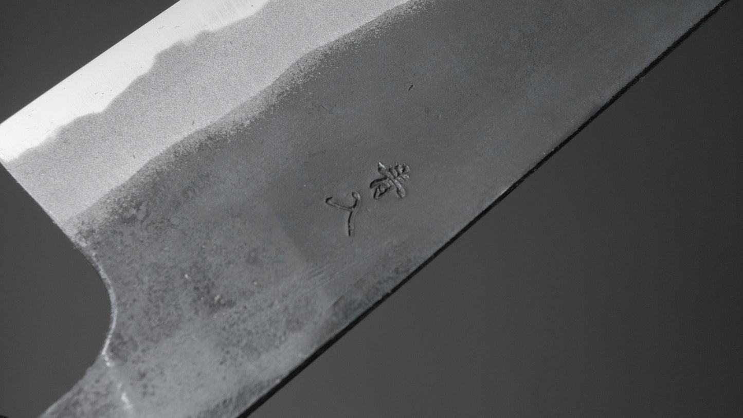 Hitohira Tosa Kurouchi Blue #2 Santoku 170mm Walnut Handle (Ziricote Ferrule)