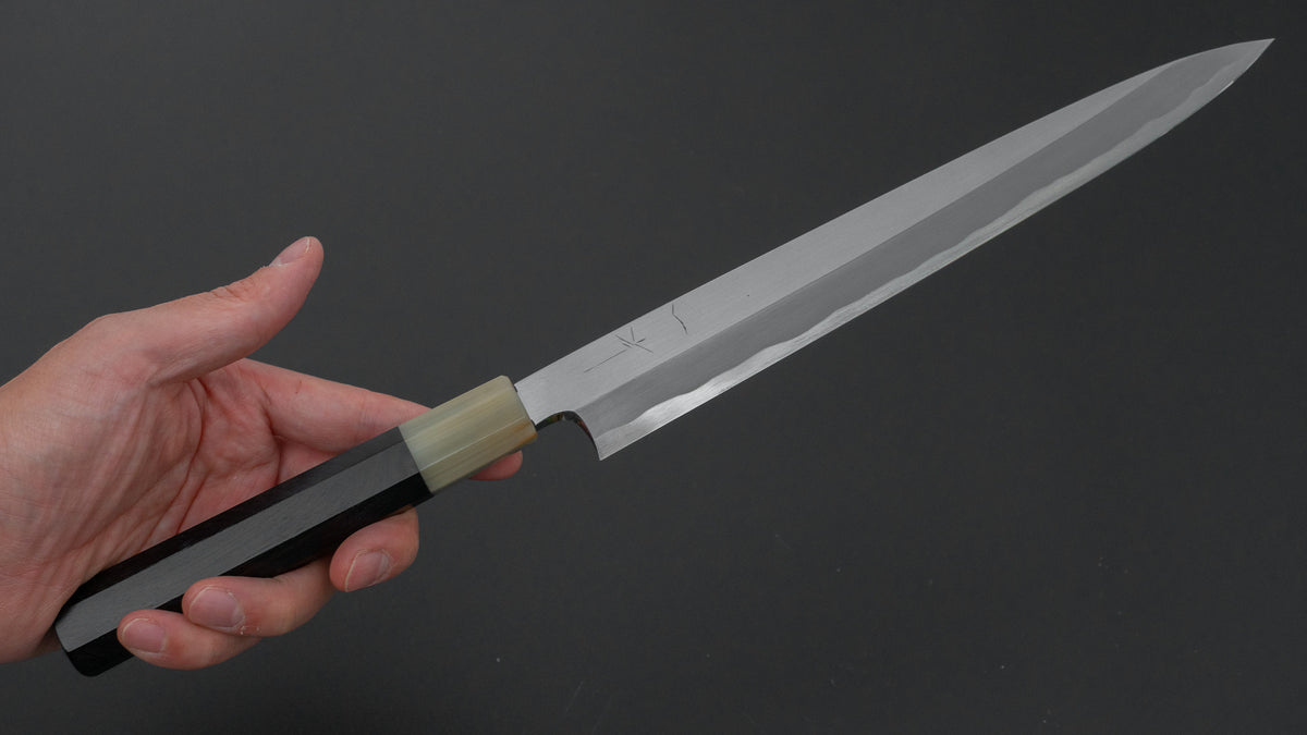 Hitohira Togashi White #1 Tachi Yanagiba 240mm Ebony Handle (Saya)
