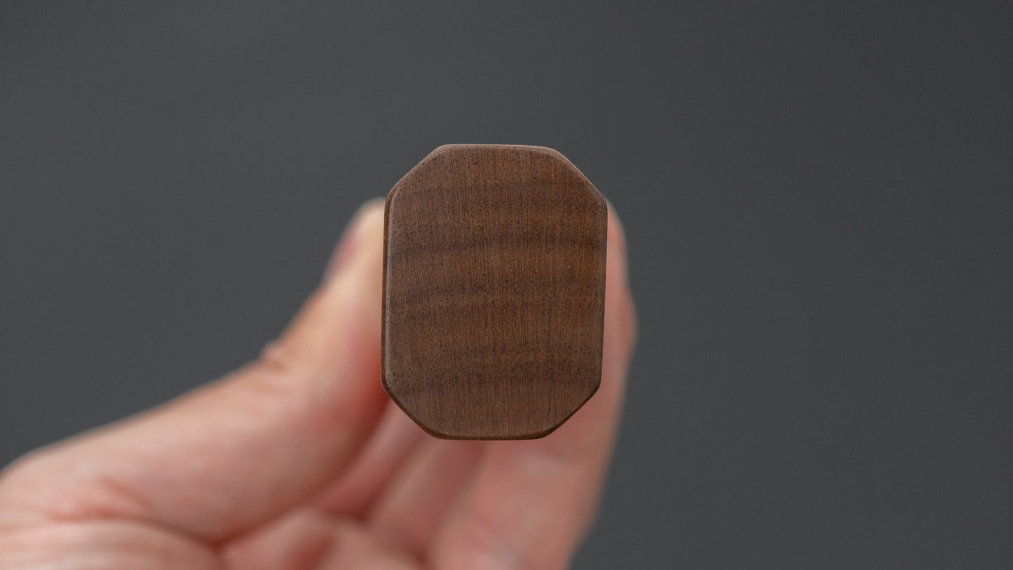 Hitohira Echizen NB White #2 Kurouchi Damascus Santoku 170mm Walnut Handle (Ziricote Ferrule)