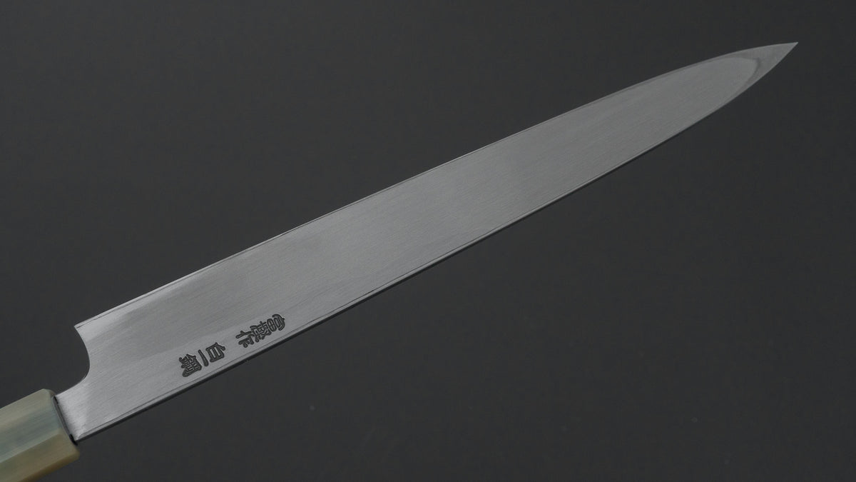 Hitohira Togashi White #1 Tachi Yanagiba 240mm Ebony Handle (Saya)