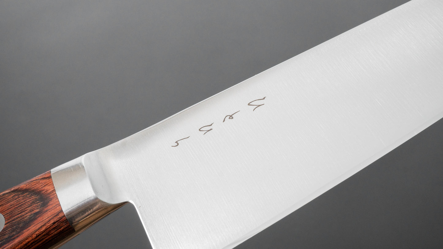 Hitohira KH RVS Bunka 180mm Imitatie Mahonie Handvat