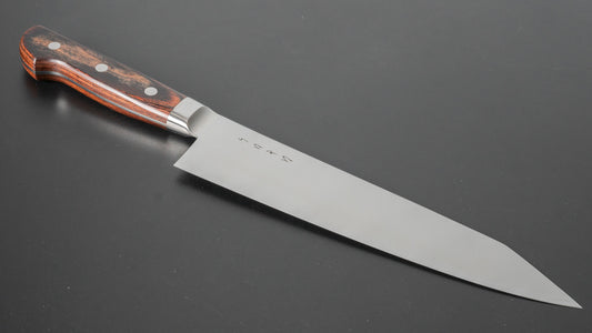 Hitohira KH roestvrij Kiritsuke Gyuto 210 mm imitatie mahoniehouten handvat