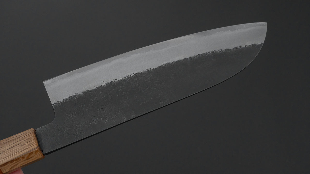 Hitohira Hinode Nashiji White #2 Stainless Clad Santoku 180mm Wood Handle
